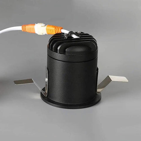 iumLeap Recessed Lighting Housing Trim Kits LED Spotlight housing unit, black aluminum, for commercial/home recessed downlight installations.