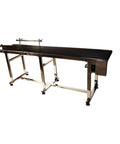 110V PVC Belt Conveyor with Double Guard Rails, 82.6 Inch Long, 15.7 Inch Wide Flat Belt System, Anti-Static, stainless steel frame