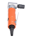 Badass 3/8 Inch Air Angle Die Grinder 20000 RPM Right Angle Pneumatic Power Tool with orange grip for metalwork.