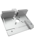 Dioche Aluminum Alloy Router Table Insert Plates Set For Woodworking Compatible With Most Electric Trimming And Engraving Machines Includes Heavy Duty Milling Flip Board For Precision Wood Bench Projects, side view of router table insert.
