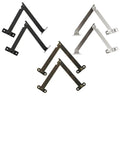 2 Pack Wooden Box Positioning Tripod Folding Support Hinges for Jewelry Case, black hardware bracket set with multiple colors