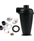 Power Up Your Vacuum With This Cyclone Filter For Industrial And Home Use, Dust Separator With Black B Adapters, components shown