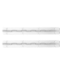 Two Pack Heavy Duty Folding Piano Hinges Long Metal For Wooden Boxes Cabinets Jewelry Storage Smooth Silent Operation Durable Upgrade For Doors Lids And DIY Woodworking Projects