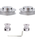 Aluminum 5mm Bore 60 Tooth 2GT Timing Pulleys Set With 20T GT2 Pulleys And 200mm Closed Loop Belts For 6mm Wide Belts Ideal DIY Kit For 3D Printers And CNC Machines Includes Wrench