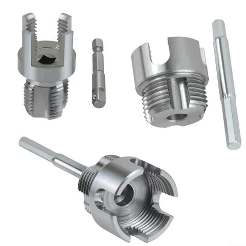Pro Water Pipe Thread Cutting Tool With Integrated Die For Internal And External Threads Compatible With 20mm 25mm And 30mm Pipes Fast And Reliable For Plumbing Projects Durable All In One, metal die set and adapter bits