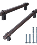 T Bar Cabinet Pulls 10 Pack 7-1/2 Inch Hole Center Oil Rubbed Bronze Drawer Handles For Cabinets And Furniture