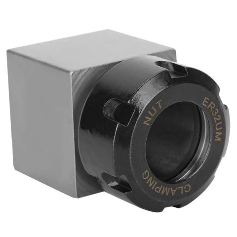 Premium Er-32 Square Collet Chuck Block Holder For Cnc Lathe With Dead Nuts Smooth Through Hole Design For Extended Turning Tasks And Battle Ready Hard Steel Build