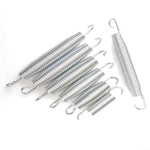 Super Heavy Duty 10-Pack Steel Extension Springs With 50kg Load Capacity for garage doors and farm equipment, made from high carbon steel.