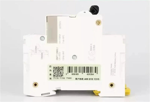 Back view of Heavy Duty Mini Circuit Breaker Featuring GFCI Ground Fault Protection with sleek design and visible labeling.
