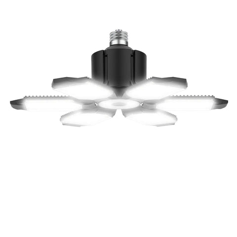 Powerful 100W LED Garage Light With 10000 Lumens And 6 Deformable Panels For Full 360 Degree Illumination E26 E27 Screw In