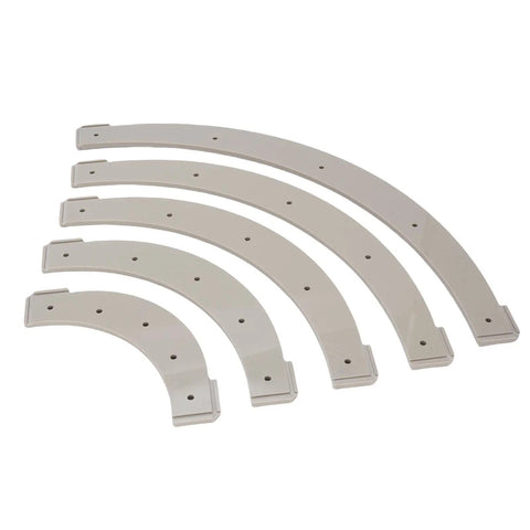 Top Shelf Router Templates For Woodworkers, 5 Piece Corner Radius Jig Set With Removable Guide Stops, heavy duty plastic jigs for smoothing cabinet edges.