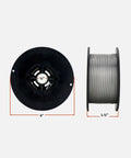 Side and front view of MIG Aluminum Welding Wire 0.035 Inch Diameter, 1 Pound Spool For Fast, Smooth Welds On Non Structural Aluminum