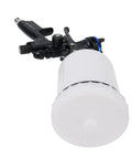 No Nonsense Lightweight HVLP Paint Sprayer For Furniture And Walls Delivers Heavy Duty Coverage With Zero Mess and a clean flat finish, featuring black trigger and white cup.