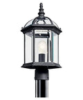 Barrie Outdoor Post Lantern Black 1 Light Aluminum Post Light for Wet Locations Includes 10W A19 Bulb Fits Standard 3 Inch Posts