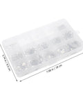 E Shaped Retaining Ring Kit 1.5 To 15mm In Box Stainless Steel Assortment For Shafts Machinery And DIY Projects A Handy Metal Clip Ring Set For Quick Secure Fits, plastic box with stainless rings