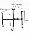 Heavy Duty Table Legs With 360 Degree Swivel Casters For Office Furniture Stand, featuring adjustable height and wheels.