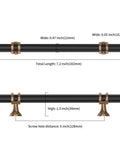 Diagram of 10 Pack 5 Inch Matte Black and Champagne Bronze Cabinet Handles for Kitchen Cabinets showing dimensions and details