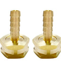 Brass Garden Hose Connector Swivel Fitting Three Eighth Inch Barb To Three Quarter Inch Female GHT Thread With Rubber Washer No-Fuss Quick-Connect Hose Fittings Leak-Free Durable Two-Pack brass hose fittings