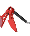 Red metal foldable earth anchor winch for 1/10 RC crawlers, durable mini winch anchor for Axial SCX10, D90, CC01 RC cars