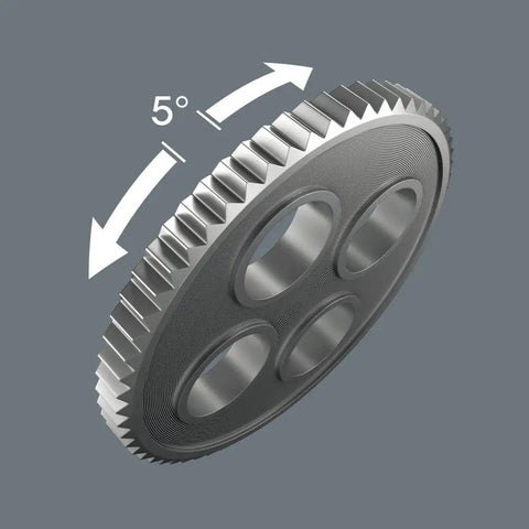 Zyklop 8000 C SB Ratchet Five In One Design With Fine Tooth Gear For Ultra Low Five Degree Return Detail