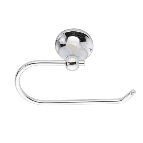Polished Chrome Toilet Paper Holder With Standard Euro Mount Durable Zinc Alloy Construction 7 Inch Width And One And Three Quarters Inch Projection