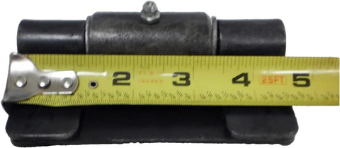 Beefed Up Weld On Butterfly Ramp Hinge With Grease Fitting For Cargo Trailer Doors, 1000 Lb Capacity, Black Raw Steel Finish measured with tape
