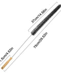 Set Of 2 Dryer Vent Cleaner Tools With 4.5 Inch Handle, 27 Inch Flexible Stainless Steel Shaft And 22.5 Inch Bristles, Quick Lint Remover For Dryers, Fridge Coils, AC Units, And Hard To Reach Spots, one brush