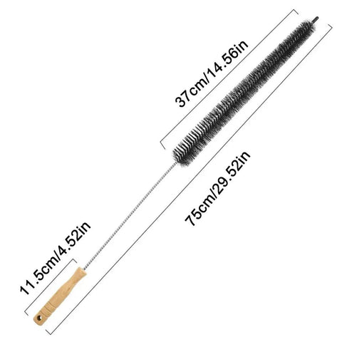 Set Of 2 Dryer Vent Cleaner Tools With 4.5 Inch Handle, 27 Inch Flexible Stainless Steel Shaft And 22.5 Inch Bristles, Quick Lint Remover For Dryers, Fridge Coils, AC Units, And Hard To Reach Spots, one brush