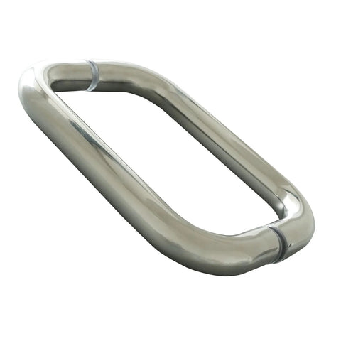 6 Inch Back To Back Shower Door Handle for Glass Doors One Quarter Inch to One Half Inch Thick, Stainless Steel 304 Chrome Finish