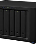 Rugged Eight Bay Nas Server With 32 Terabyte Drives And 16 Gigabyte Memory For Zero Fuss File Backup Iscsi Targets And Dead Simple Small Office Data Solution, black enclosure with bays.