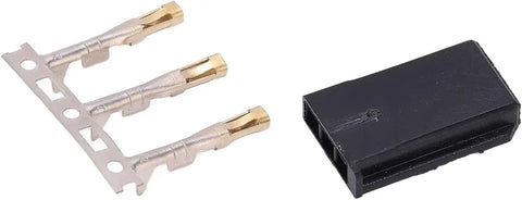 100 Sets Of 3 Pin Servo Connector Kit For Soldering To Receivers, Durable Crimp Pins And Terminal Connectors For RC Planes visible close-up