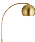 Arc Floor Lamp In Brass And Blackened Bronze For Living Room Bedroom Office And Dining Areas With Adjustable Head