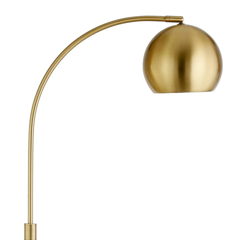 Arc Floor Lamp In Brass And Blackened Bronze For Living Room Bedroom Office And Dining Areas With Adjustable Head