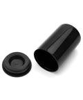 Film Canisters With Lids 50 Pack 8 Oz Plastic Camera Reel Containers showing open black canister and lid