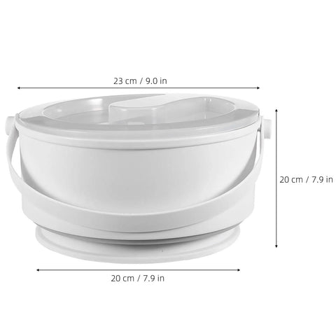 Compact Folding Mini Washing Machine Portable Laundry Basin with handle, 23 cm wide and 20 cm high, ideal for dorm use.