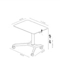 Legit Foldable Rolling Laptop Workstation With Slick Height Adjustment For Sofa Bed Or Outdoor Vibes, dimensions of 50x71.5 cm.