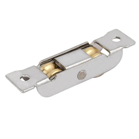 Heavy Duty Double Roller Sliding Window Pulley Wheels 304 Stainless Steel Glider Track Hardware with brass rollers detail