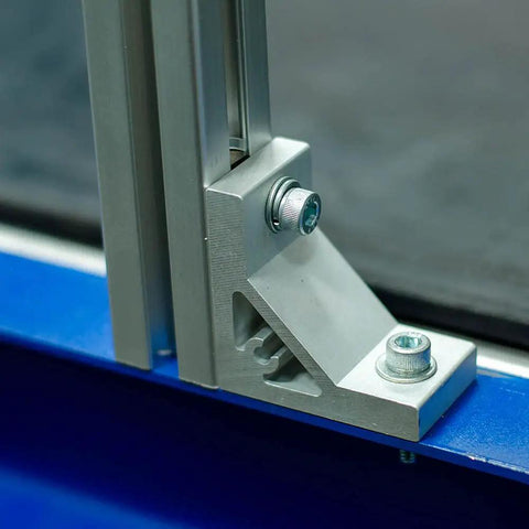 Close-up of Four Pack 300mm T Slot Aluminum Extrusion Linear Rail Kit European Standard Anodized Finish for 3D Printers and CNC DIY Builds