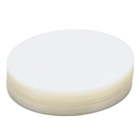 Stack of Clear Circle Mylar Protective Sheets For Badges Pins And Fridge Magnets Round Protector Film Scratch Resistant Shield