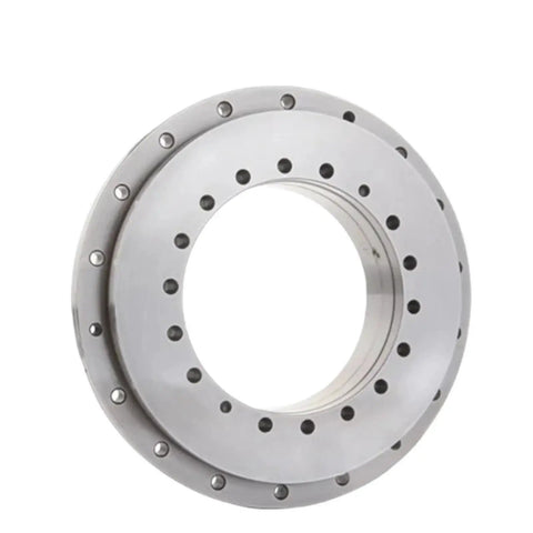 Built Like A Tank YRT180 Turntable Bearing with smooth surface and bolt holes for P4 precision in heavy duty applications.