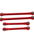 Aluminum Alloy Front And Rear Torsional Sway Bars Linkage Set For 1 To 7 UDR Upgrades Beefed Up Front And Rear Sway Bar Linkage Replacement CNC Machined Lightweight Durability Upgrade Kit For Dialed In Stability And Handling, red CNC aluminum RC linkage set