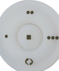 Close-up of RC210 Hand Held 32 Bit AireControl Ceiling Fan Remote System button with symbols for light dimming and fan control.