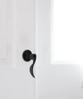 Quiet Operation Matte Black Door Lever Handle With Silent Technology And Wave Style Privacy Lock And Key