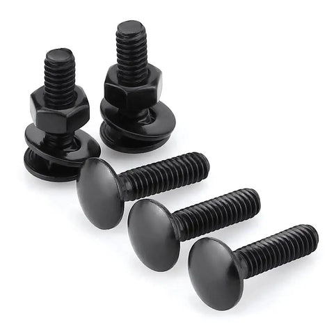 20 Piece Top Notch Carriage Bolt Kit With Hex Nuts And Flat Washers 5 16 by 1 1 2 304 Stainless Steel Black Coated fasteners with nuts