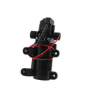 Heavy Duty 12V Automatic Electric Diaphragm Water Pressure Pump, compact design for RV and marine use, solid construction.