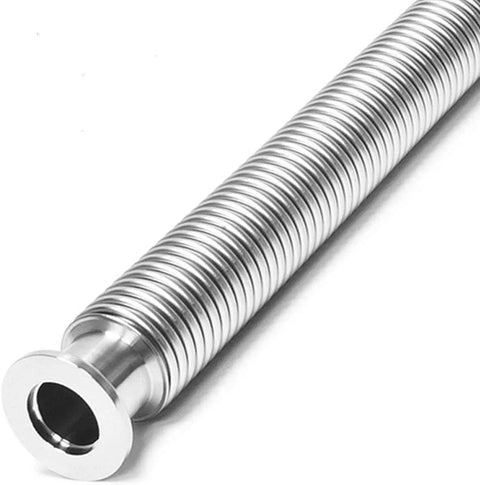 AVCRAY flexible stainless steel bellows hose with KF-16 ISO flange, NW-16, 800 mm length