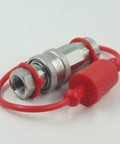 Go-To 1/4 Inch NPT Ag ISO 5675 Poppet Hydraulic Quick Connect Coupler Set With Red Dust Caps Pioneer Style, 2 Sets, Hardened Steel