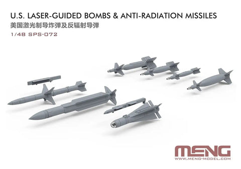 1:48 US Laser Guided Bombs And Anti Radiation Missiles Model Kit Add On Set For Plastic Kits Intermediate Builder Not A Toy Assembly And Painting Required Glue And Paint Not Included product display.