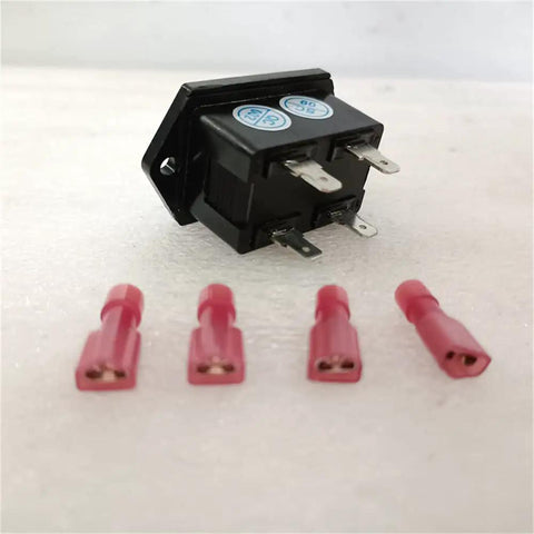 Heavy Duty 12 Volt Battery Gauge Indicator With Led Capacity Monitor For Golf Carts Electric Forklifts And Curtis Vehicles, featuring a relay and connectors.