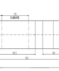 Technical drawing of Super Durable Water Cooled Motor Spindle for CNC Machines with detailed dimensions.